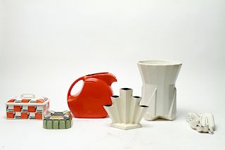 Art Deco & Other Vintage Pottery & Porcelain 6 Pcs