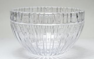 Tiffany & Co. Crystal Atlas Roman Numeral Bowl