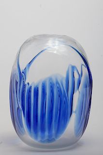 Peter Bramhall Modern Art Glass Vase
