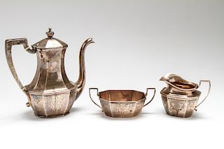 Dominick & Haff Silver Tea / Coffee Pot Service, 3