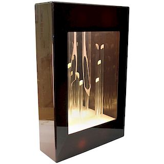 "Briglio" Modern Light Box w Sculptural Interior