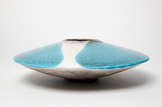 Mid-Century Atomic Era Flying Saucer Pottery Vase