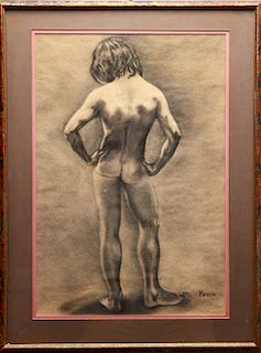 Kevin Paulsen, Young Nude Graphite on Paper