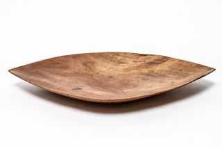 Mid-Century Teakwood Leaf Form Serving Platter