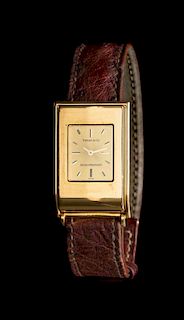 An 18 Karat Yellow Gold Wristwatch, Schlumberger for Tiffany & Co.,