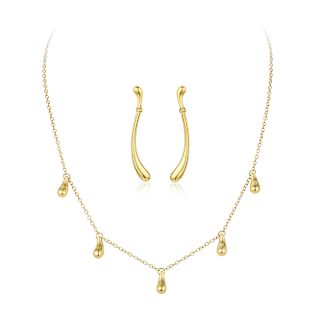 Elsa Peretti Tiffany & Co. Teardrop Earrings and Necklace Set