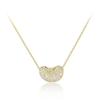 Elsa Peretti Tiffany & Co. Bean Design Diamond Necklace