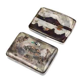 Antique Russian and Japanese Silver Cigarette Cases