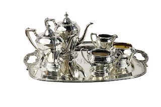 J.E. Caldwell Sterling Silver 6 Piece Tea/Coffee Service