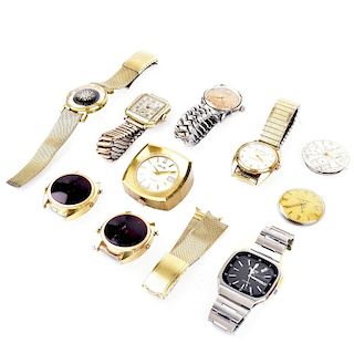 Collection of Ten Vintage Timepieces