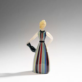 Ercole Barovier, 'A canne polichrome' figurine, 1956