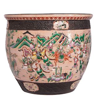 A 19th century Chinese fish bowl.