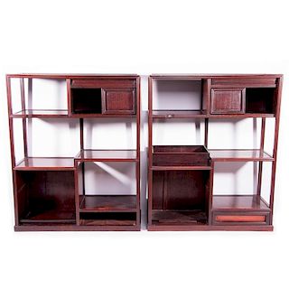 Pair of Japanese tea cabinets.