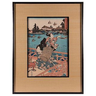 A Japanese woodblock print by Kunisada.