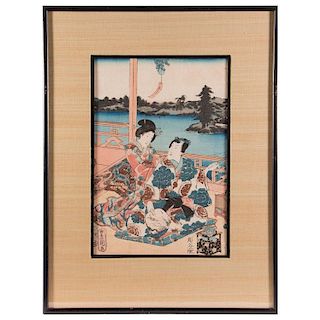 A Japanese woodblock print by Kunisada.