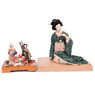 20th century Japanese doll and musicians.