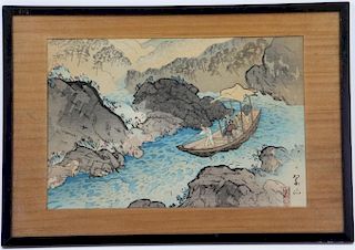 Early 20th century Japanese watercolor.