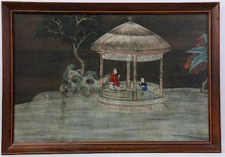 Framed Chinese painting.