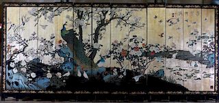 A Chinese 12 panel screen.