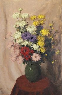 TREMONT, Auguste. Oil on Canvas. Floral Still Life