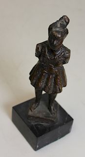 GROSS, Chaim. Signed Bronze Sculpture of a Girl.