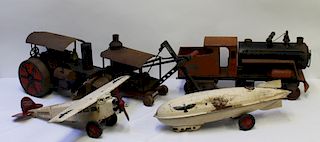 Lot of 5 Antique Metal Toys.