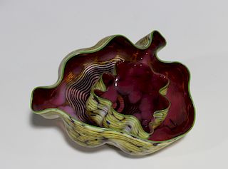 CHIHULY, Dale. Signed Moroccan Macchia.