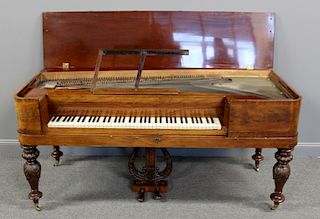 Antique Continental Harpsichord In Rosewood