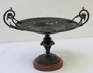 Antique French Patinated Bronze Tazza.