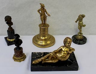 Grouping of Antique Cabinet Bronzes.