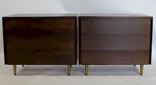 MIDCENTURY. Pair of 3 Drawer Chests Raised on