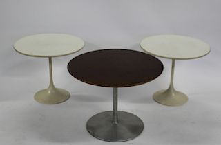 MIDCENTURY. 3 Saarinen Style Tulip Tables.