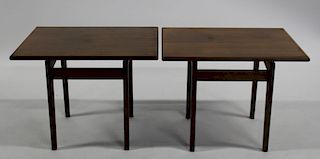 MIDCENTURY. Pair of Jens Risom Signed Tables