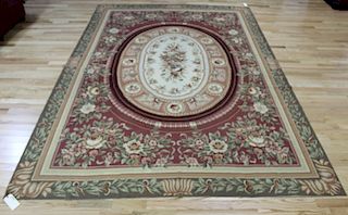 Vintage Roomsize Aubusson Carpet.