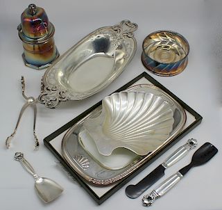 SILVER & SILVER-PLATE. Assorted Signed Grouping of