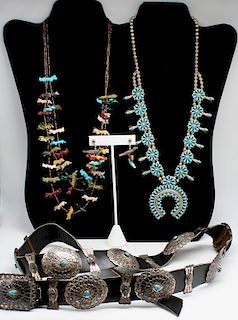 JEWELRY. Assorted Southwest Jewelry Grouping.