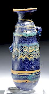 Fine Greek Core Formed Glass Alabastron