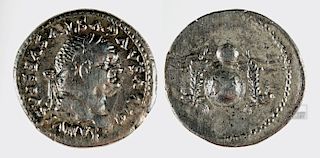 Roman Divus Vespasian Silver Denarius Coin - 3.1 g