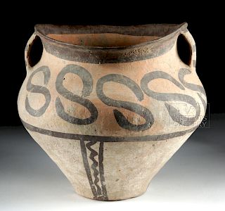 Chinese Neolithic Pottery Vessel w/ Linear Motifs