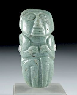 Superb Olmecoid Zapotec Jadeite Figural Amulet