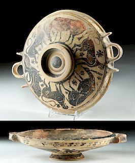 Nicely Decorated Corinthian Pottery Patera