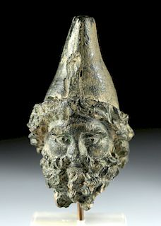 Roman Bronze Head of Serapis