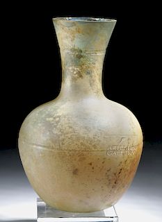 Roman Glass Flask w/ Lovely iridescence
