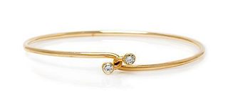 A 14 Karat Yellow Gold and Diamond Bracelet, Tiffany & Co., 4.40 dwts.