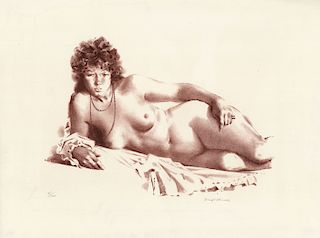 Joseph Hirsch - Nude Resting - Original, Signed Lithograph