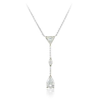 A Multi-Shaped Diamond Drop Necklace