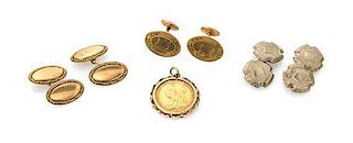 A Collection of Gold Jewelry, 10.60 dwts.