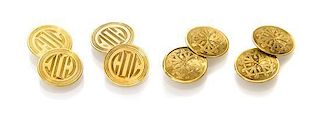A Collection of 14 Karat Yellow Gold Cuff Links, 8.80 dwts.