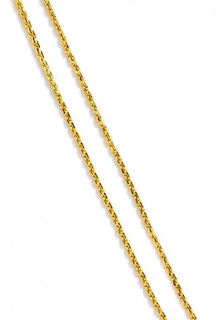 * A 24 Karat Yellow Gold Necklace, 29.00 dwts.