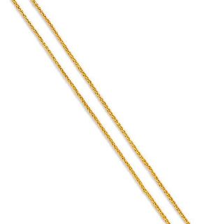 * A High Karat Yellow Gold Necklace, 19.40 dwts.